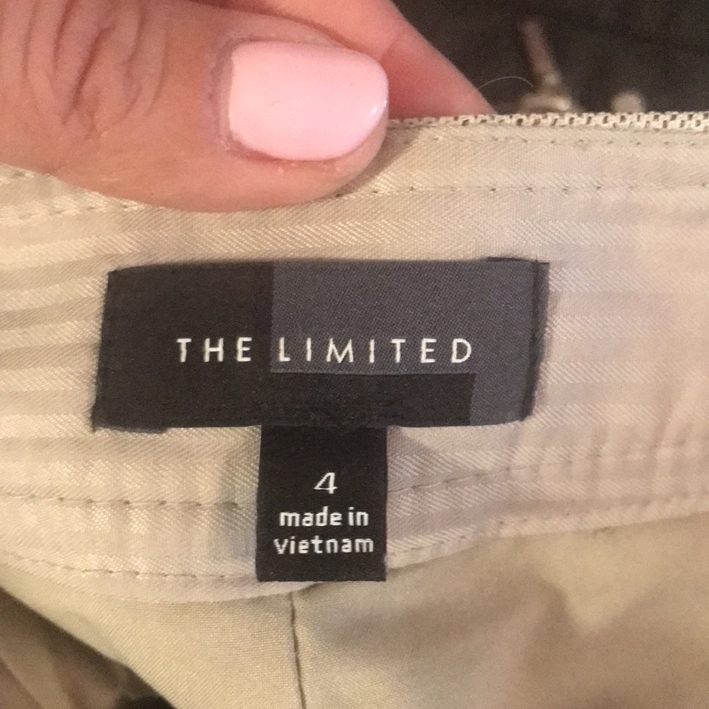 The Limited Oatmeal/beige exposed zipper pencil skirt - Picture 9 of 11